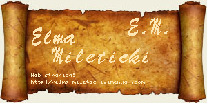 Elma Mileticki vizit kartica